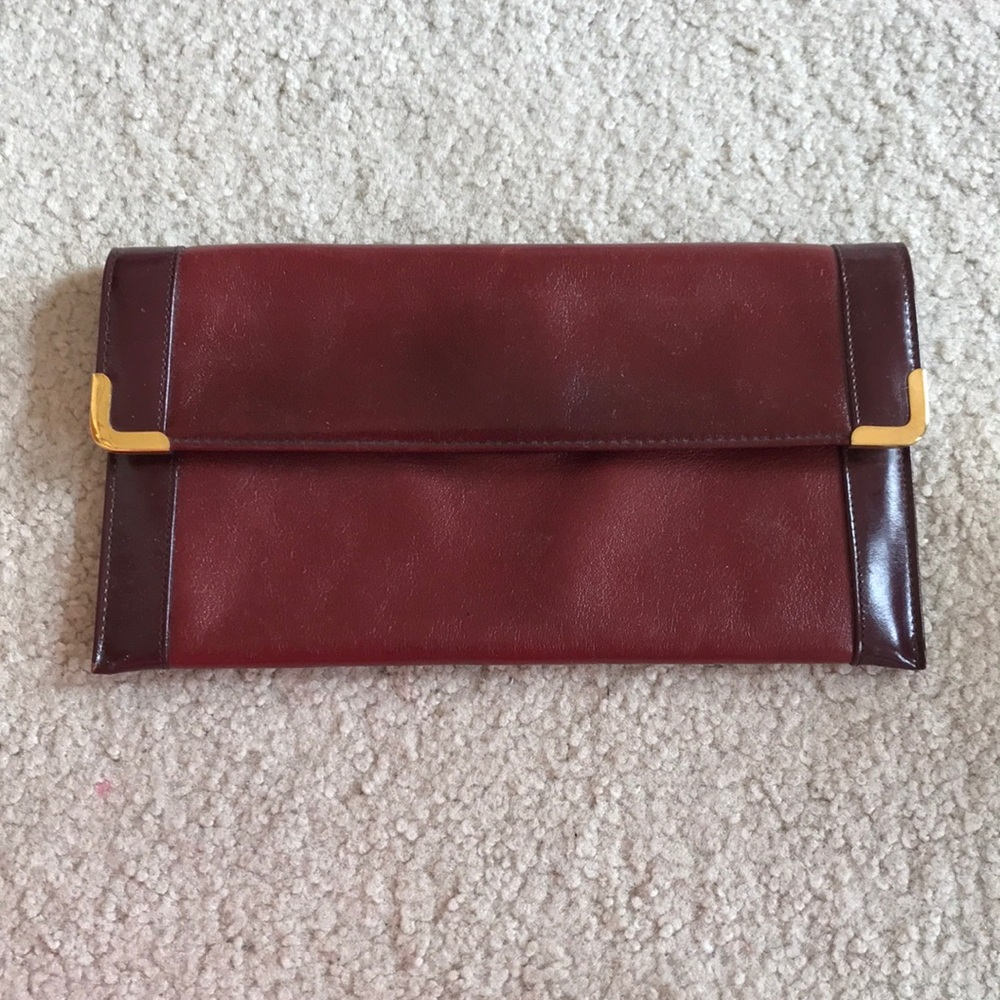 100% Genuine Red Leather Clutch